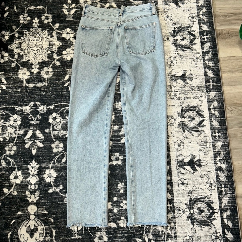 Agolde Light Blue Straight Leg Jeans - Picture 3 of 5